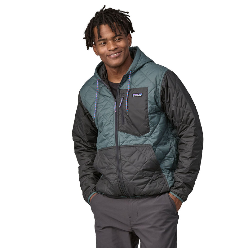 M's Diamond Quilted Bomber Hoody | Back NUVG