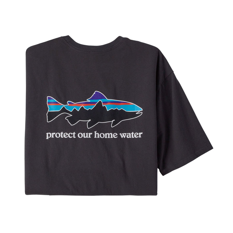 M's Home Water Trout Organic T-Shirt | Front INBK