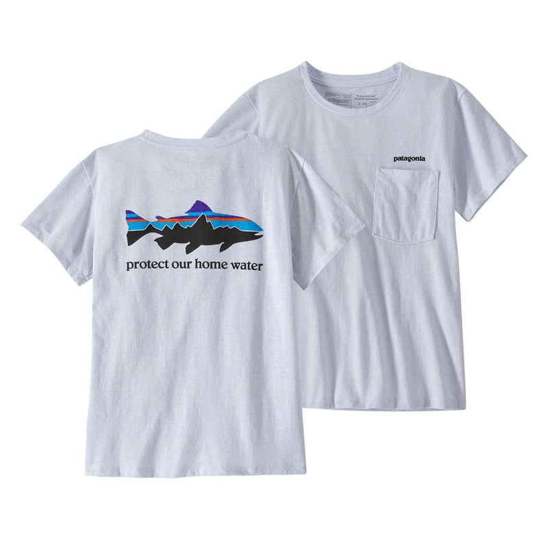 Remera Home Water Trout Pocket Responsibili Mujer | Front WHI