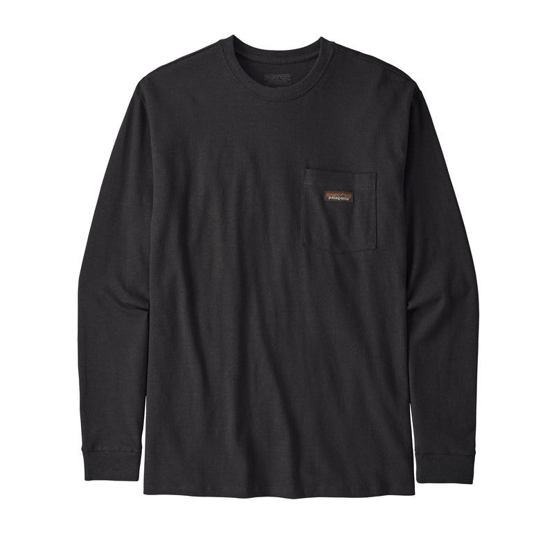 M's L/S Work Pocket T-Shirt | Front BLK