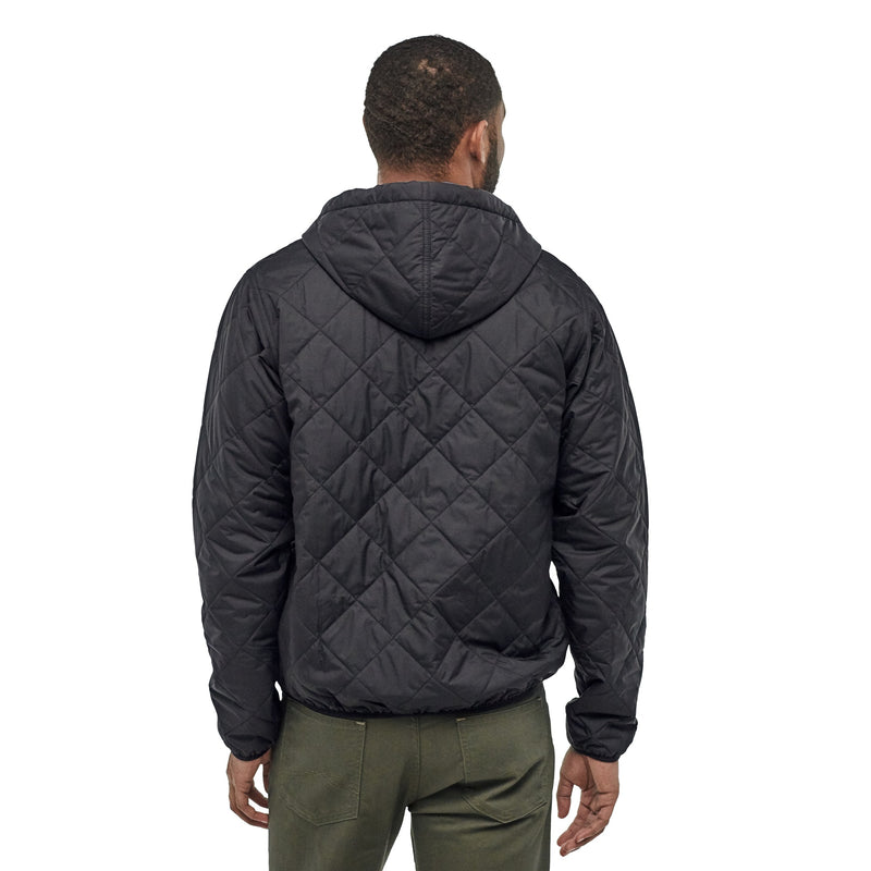 Men's Diamond Quilted Bomber Hoody | BLK