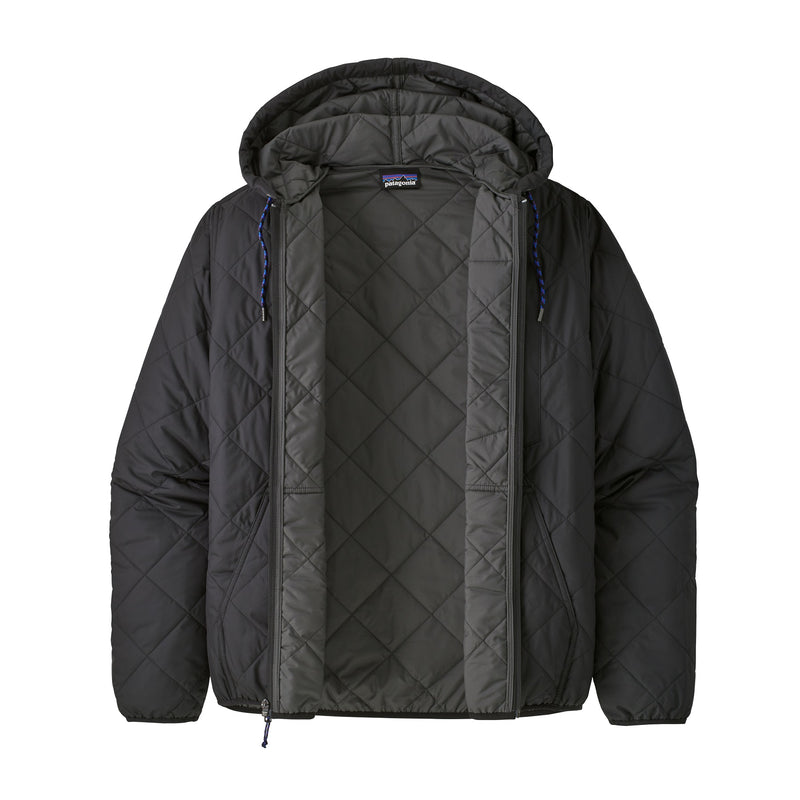Men's Diamond Quilted Bomber Hoody | BLK