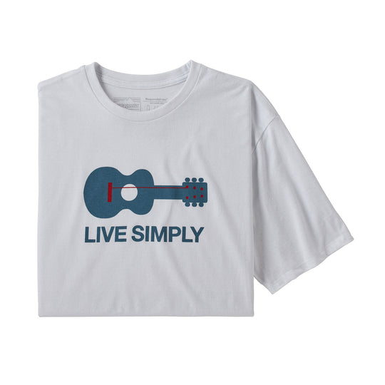 Live Simply Guitar Responsibili-Tee Hombre