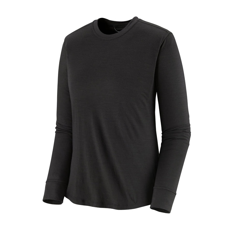 Women's L/S Cap Cool Merino Shirt | Front BLK