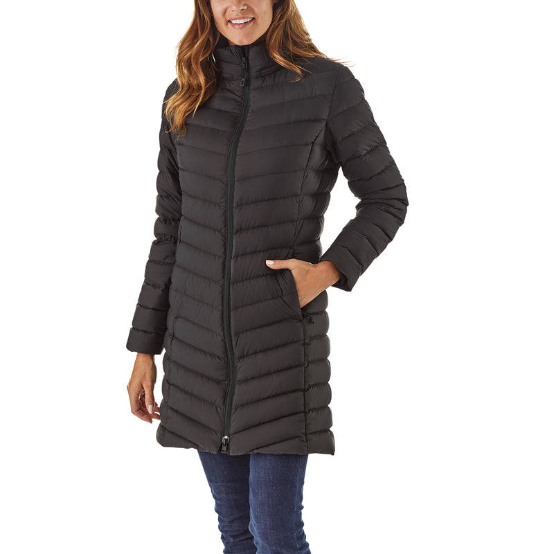 Women's Silent Down Parka | Back BLK