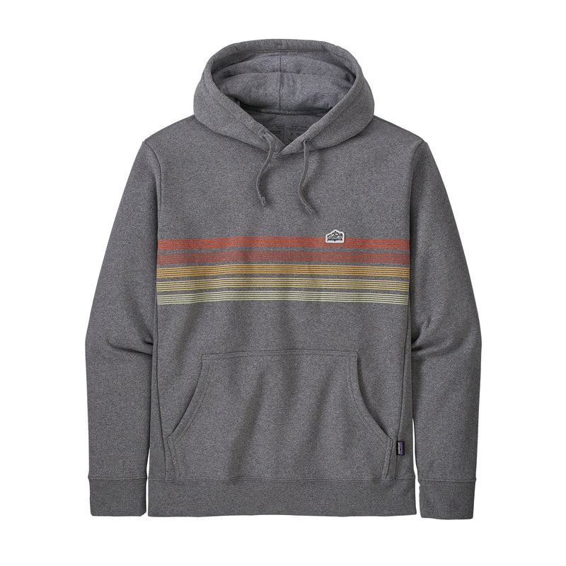 M'S Line Logo Ridge Stripe Uprisal Hoody | Front GLH