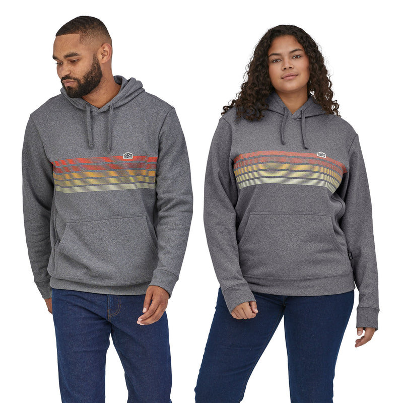 M'S Line Logo Ridge Stripe Uprisal Hoody | Back GLH