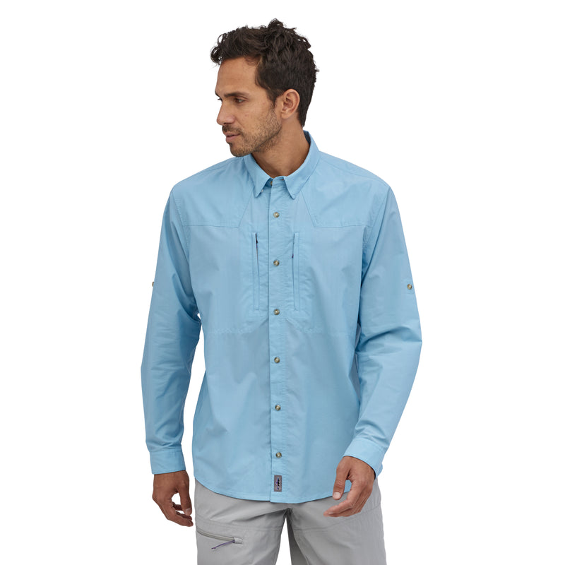 M's L/S Sun Stretch Shirt | Back CLAB